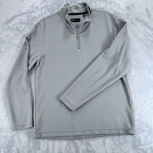 Quieti Performance Pullover Men's Medium Grey Long Sleeves Quarter Zip RN:136361